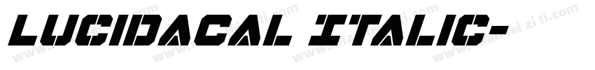 LucidaCal Italic字体转换